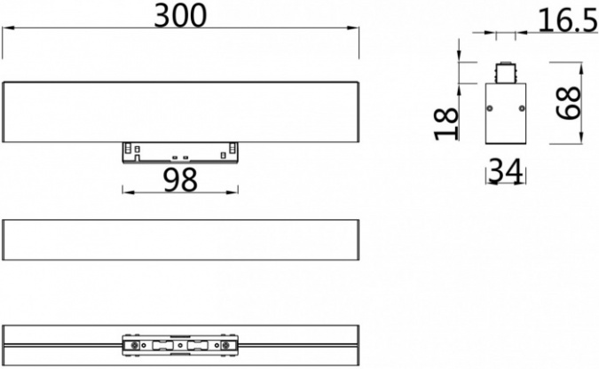 Трековый светильник Track lamps TR012-2-12W4K-B фото 2