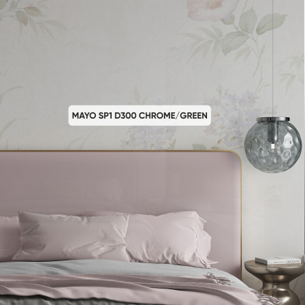 Светильник подвесной Crystal Lux MAYO SP1 D300 CHROME/GREEN фото 4