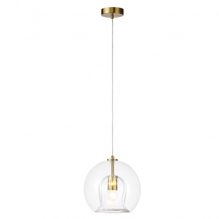 Светильник подвесной Crystal Lux LUISA SP1 BRASS/TRANSPARENT фото 2