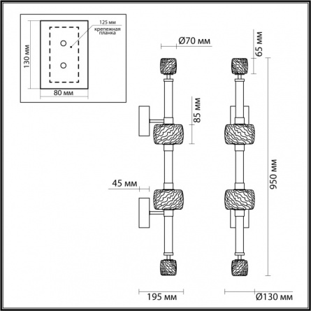 Бра Kliff 5427/34WL фото 3